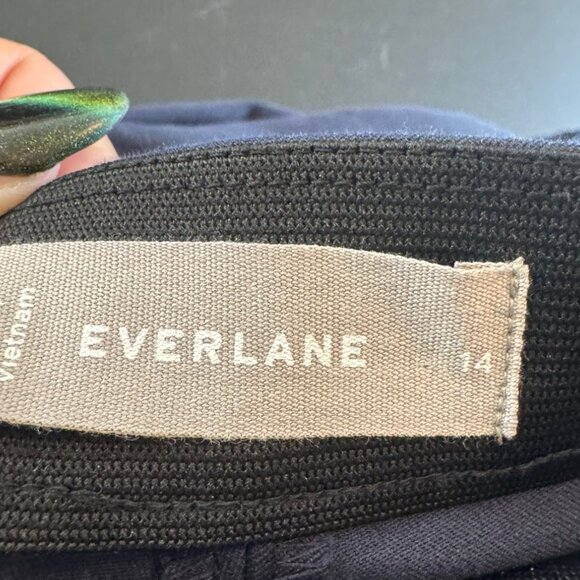 Everlane Navy Side Zip Pants Trousers Slacks Size 14 - Picture 7 of 8